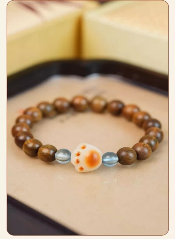 Natural Green Sandalwood Transport Bead Wealth Hand String
